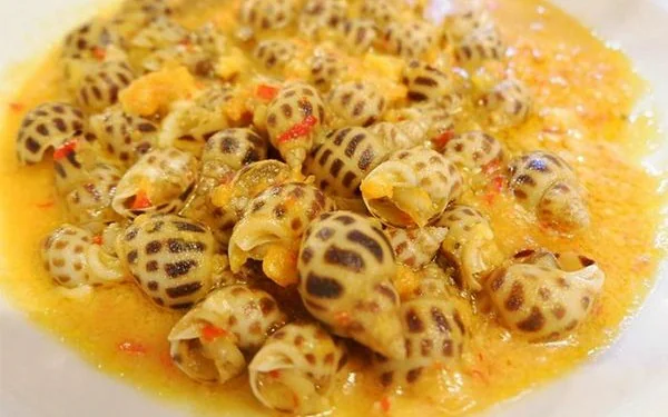 Snails with salted egg sauce Snails with salted egg sauce